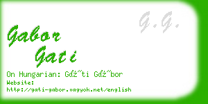 gabor gati business card